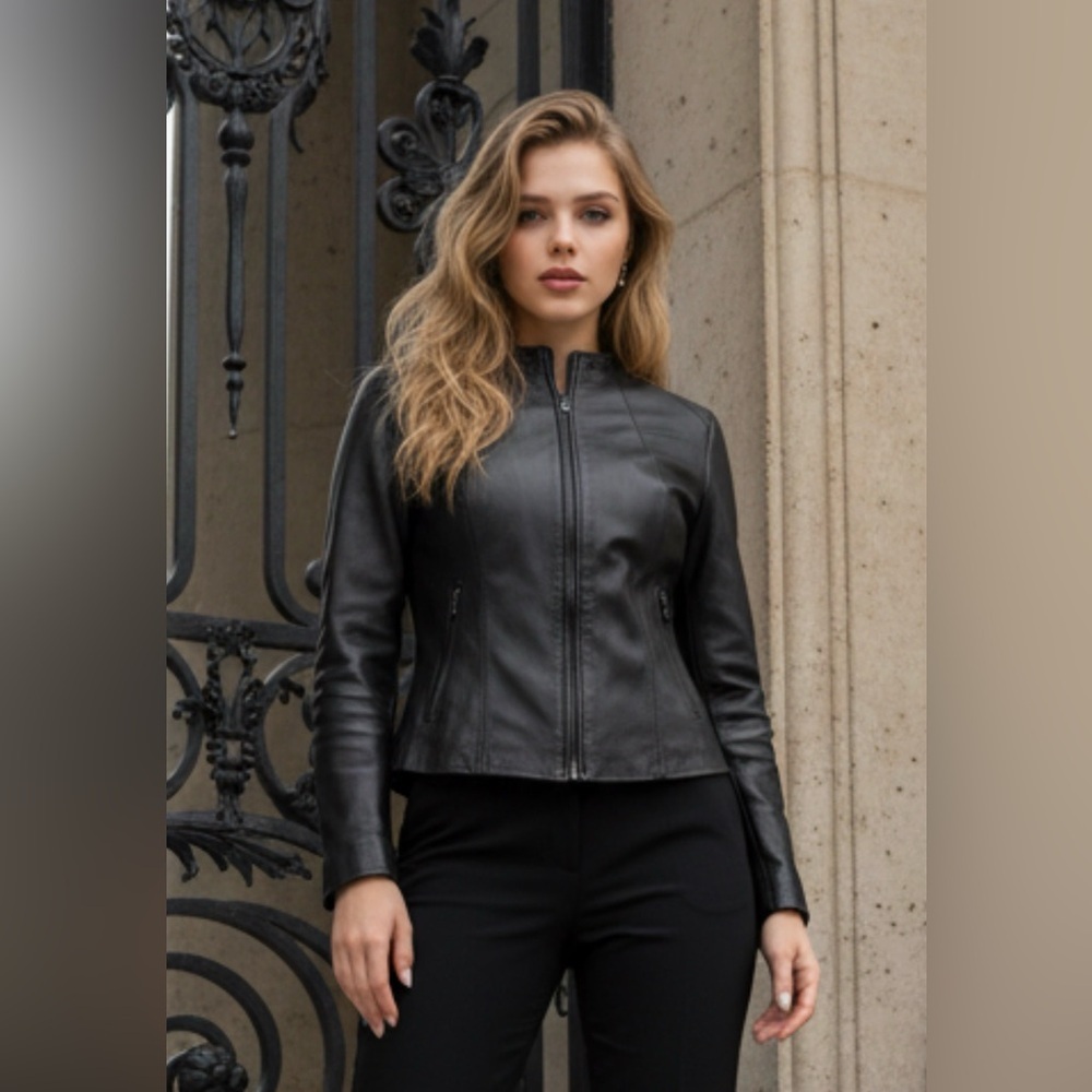 Danier Women's Sleek Black Leather Jacket